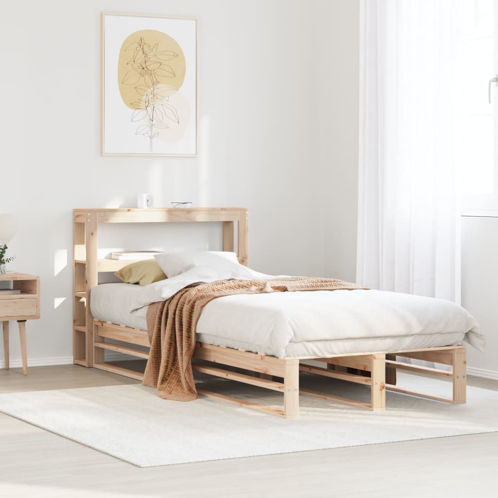 Letto senza Materasso 90x190 cm in Legno Massello di Pino