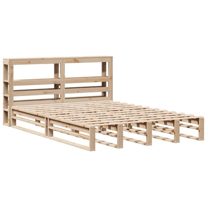 Giroletto con Testiera 140x190 cm in Legno Massello di Pino