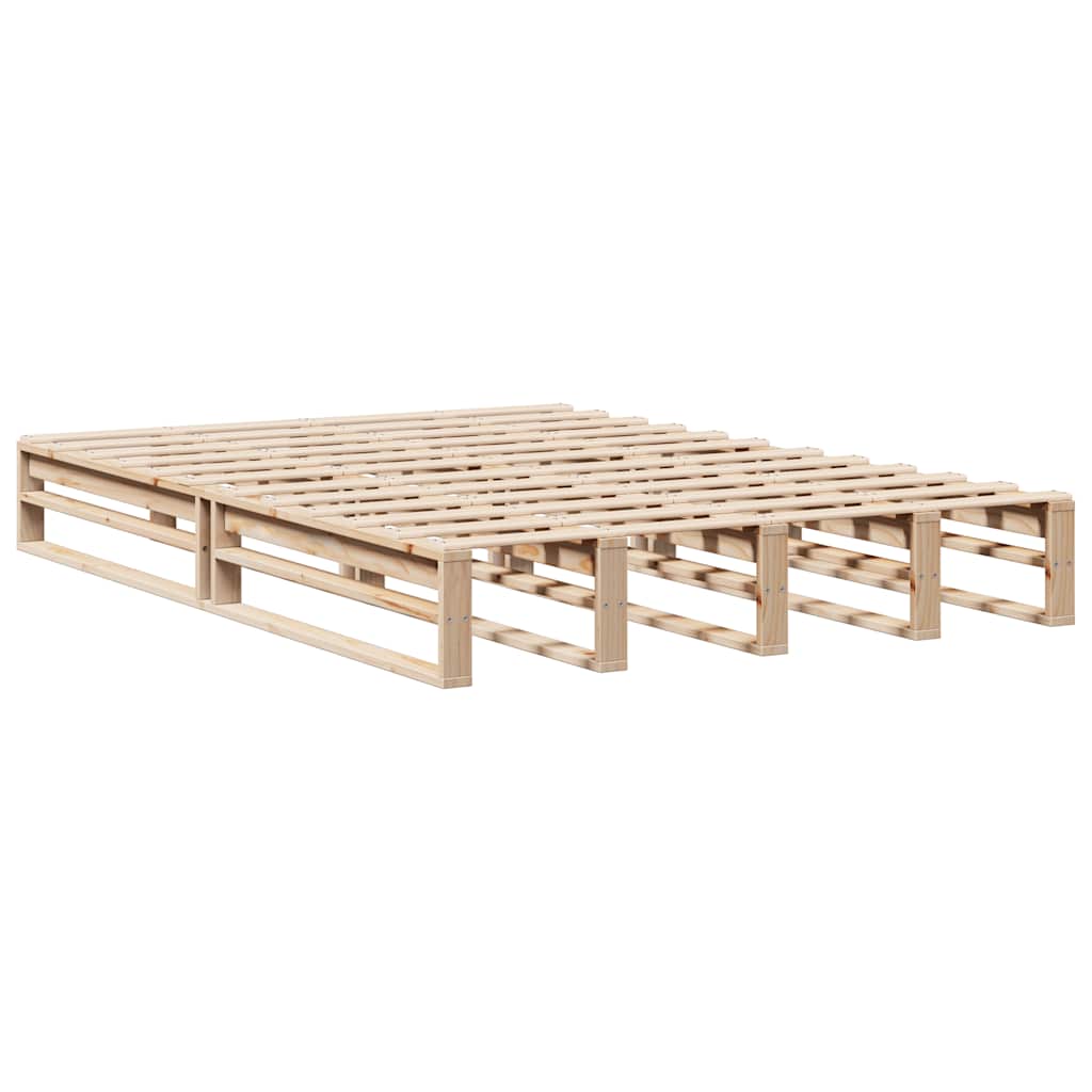 Giroletto con Testiera 140x190 cm in Legno Massello di Pino