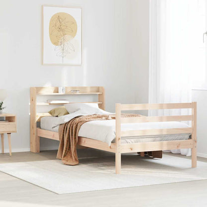 Giroletto con Testiera 90x190 cm in Legno Massello di Pino
