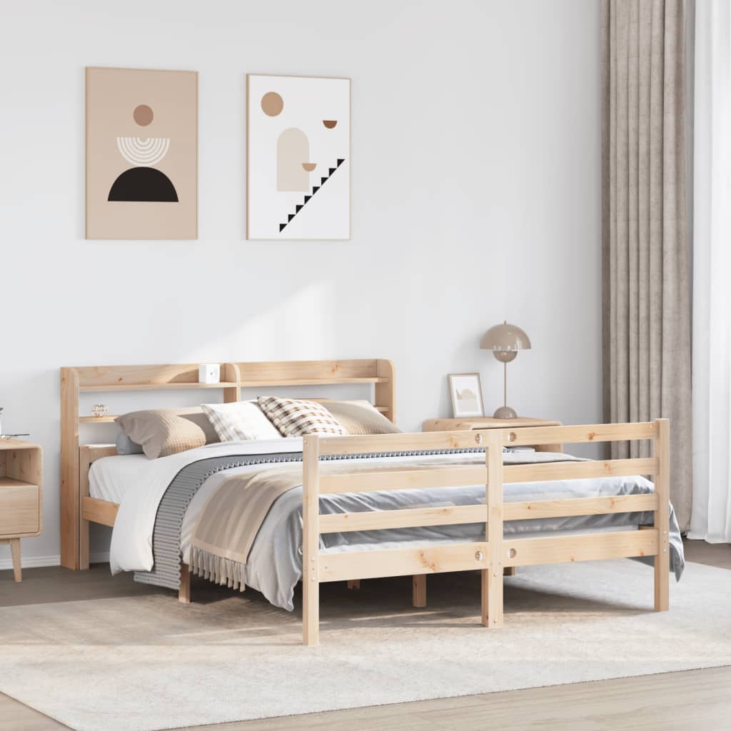Giroletto con Testiera 140x190 cm in Legno Massello di Pino