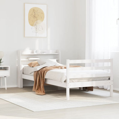 Giroletto con Testiera senza Materasso Bianco 100x200 cm