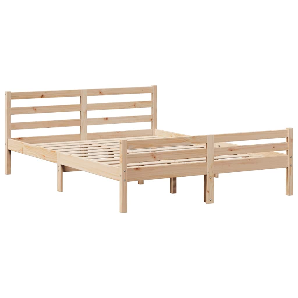 Giroletto con Testiera 160x200 cm in Legno Massello di Pino
