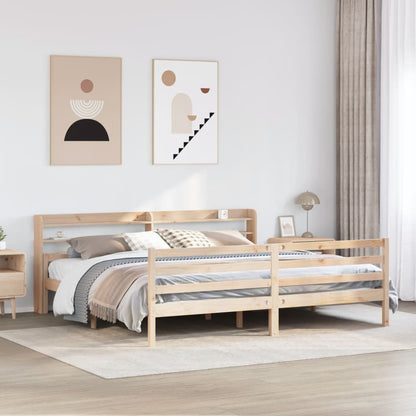 Giroletto con Testiera 200x200 cm in Legno Massello di Pino
