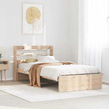 Giroletto con Testiera 75x190 cm in Legno Massello di Pino