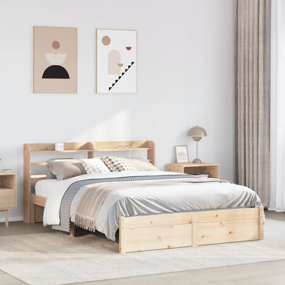 Giroletto con Testiera 135x190 cm in Legno Massello di Pino