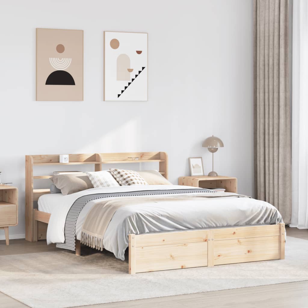 Giroletto con Testiera 140x190 cm in Legno Massello di Pino