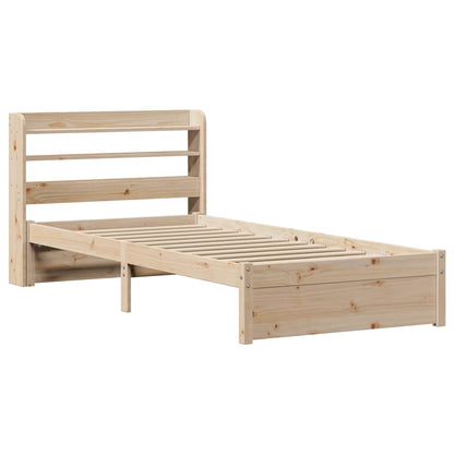 Giroletto con Testiera 90x200 cm in Legno Massello di Pino