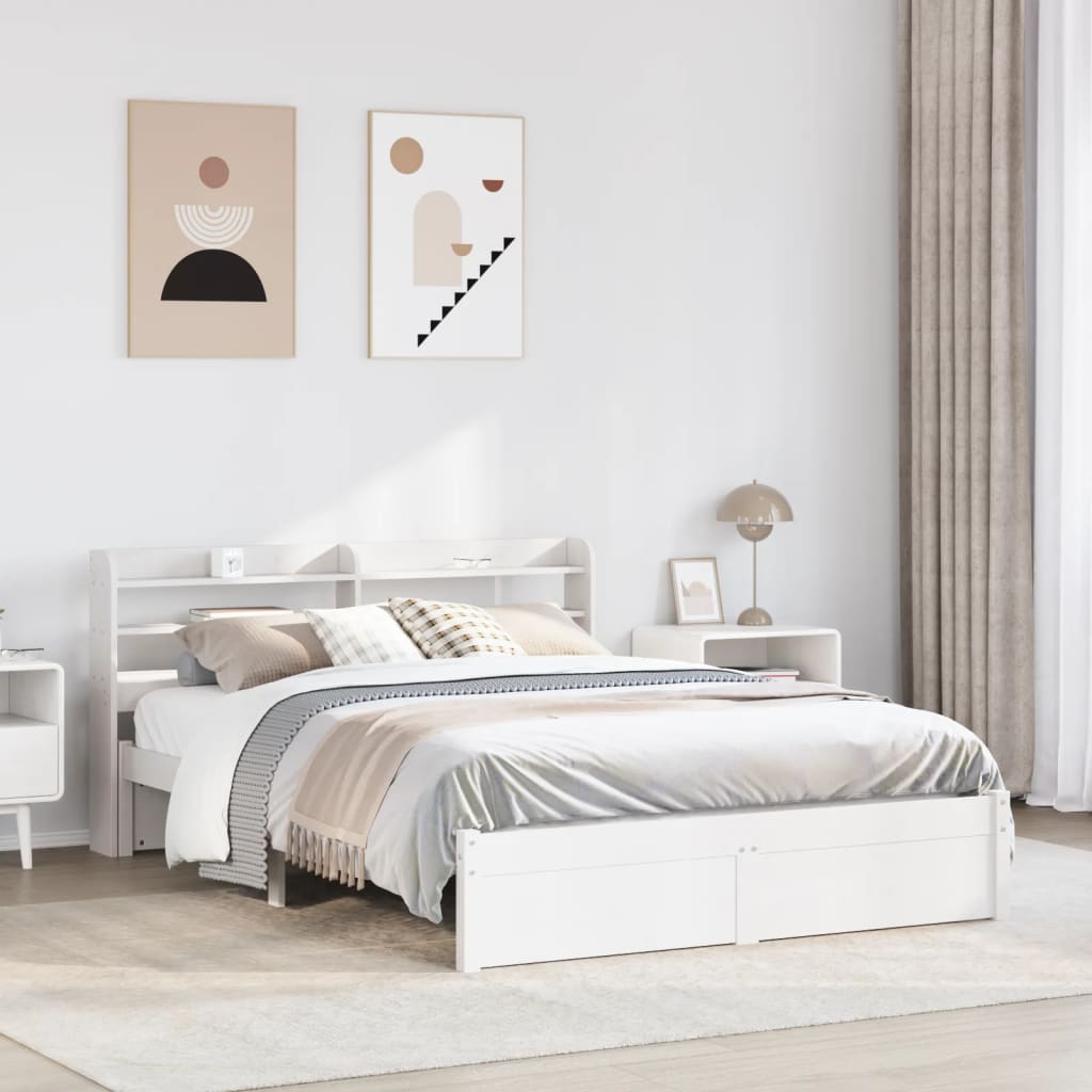Giroletto con Testiera senza Materasso Bianco 140x200 cm
