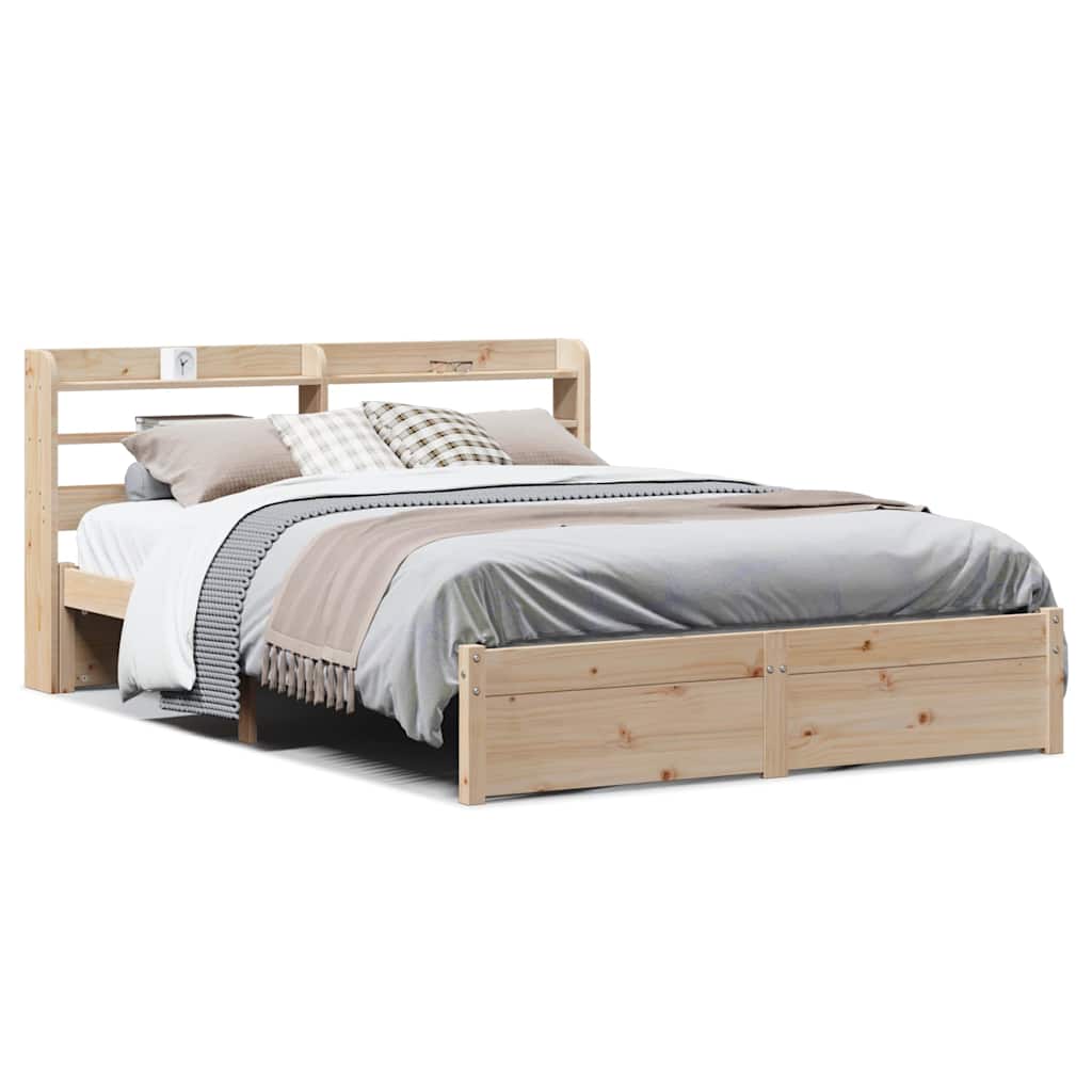 Giroletto con Testiera 150x200 cm in Legno Massello di Pino