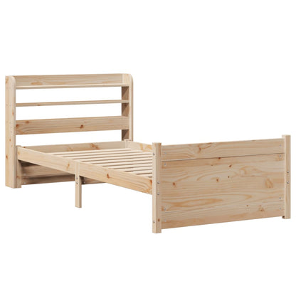Giroletto con Testiera 75x190 cm in Legno Massello di Pino