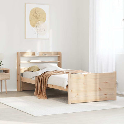 Giroletto con Testiera 75x190 cm in Legno Massello di Pino
