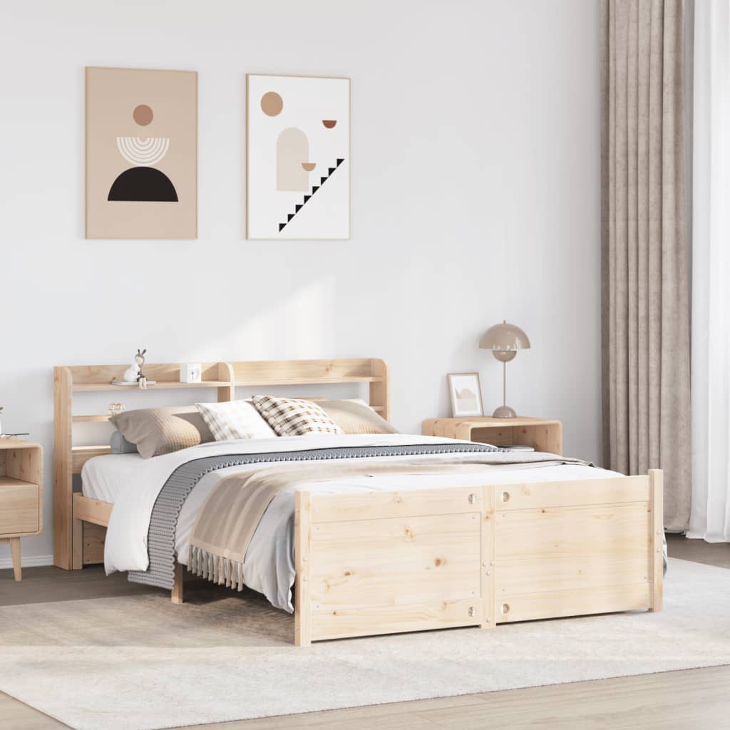 Giroletto con Testiera 120x190 cm in Legno Massello di Pino
