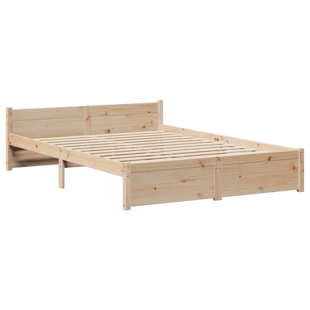 Giroletto con Testiera 135x190 cm in Legno Massello di Pino
