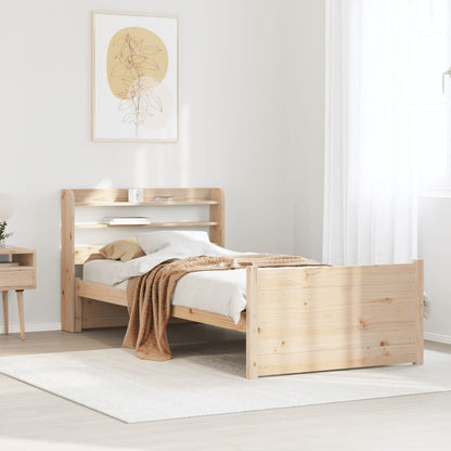 Giroletto con Testiera 90x200 cm in Legno Massello di Pino