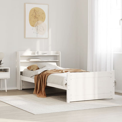 Giroletto con Testiera senza Materasso Bianco 90x200 cm