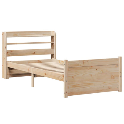Giroletto con Testiera 100x200 cm Legno Massello di Pino