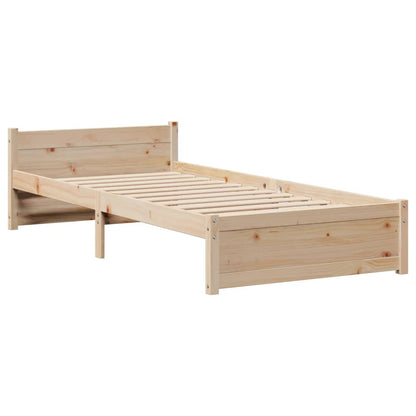 Giroletto con Testiera 100x200 cm Legno Massello di Pino