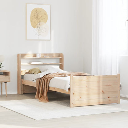 Giroletto con Testiera 100x200 cm Legno Massello di Pino
