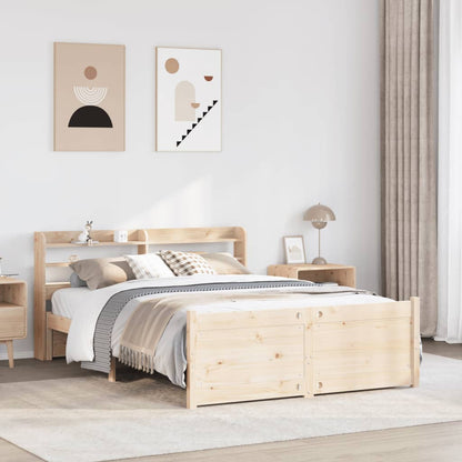 Giroletto con Testiera 140x200 cm in Legno Massello di Pino