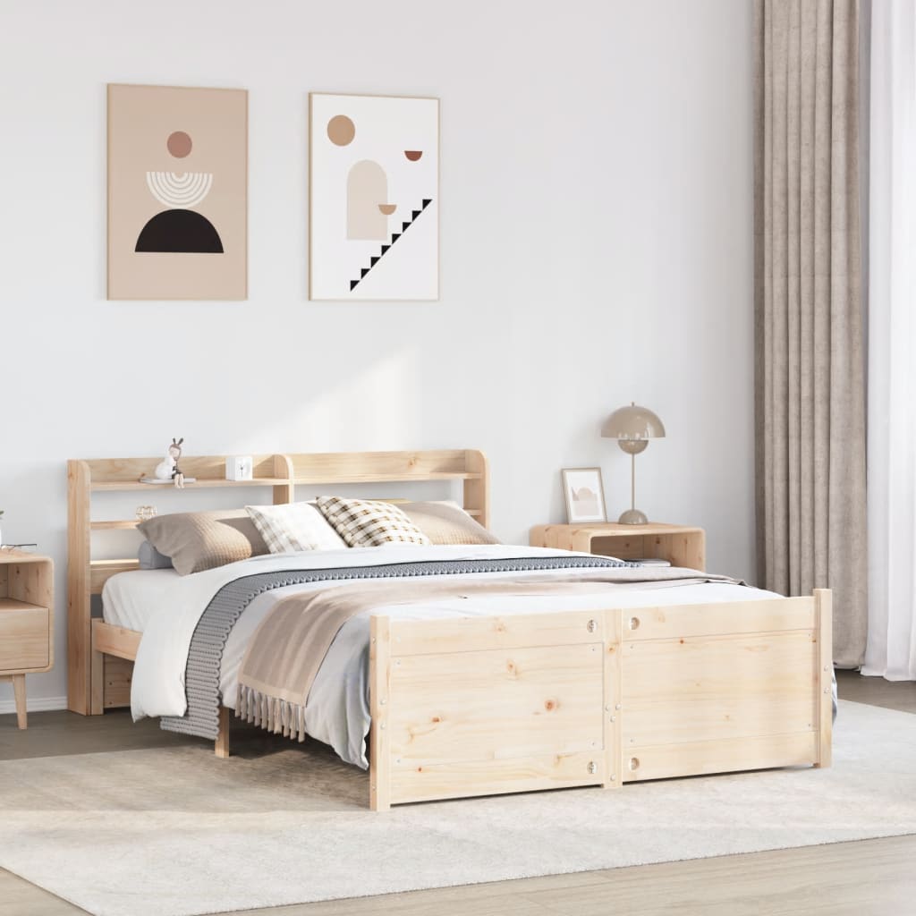 Giroletto con Testiera 150x200 cm in Legno Massello di Pino