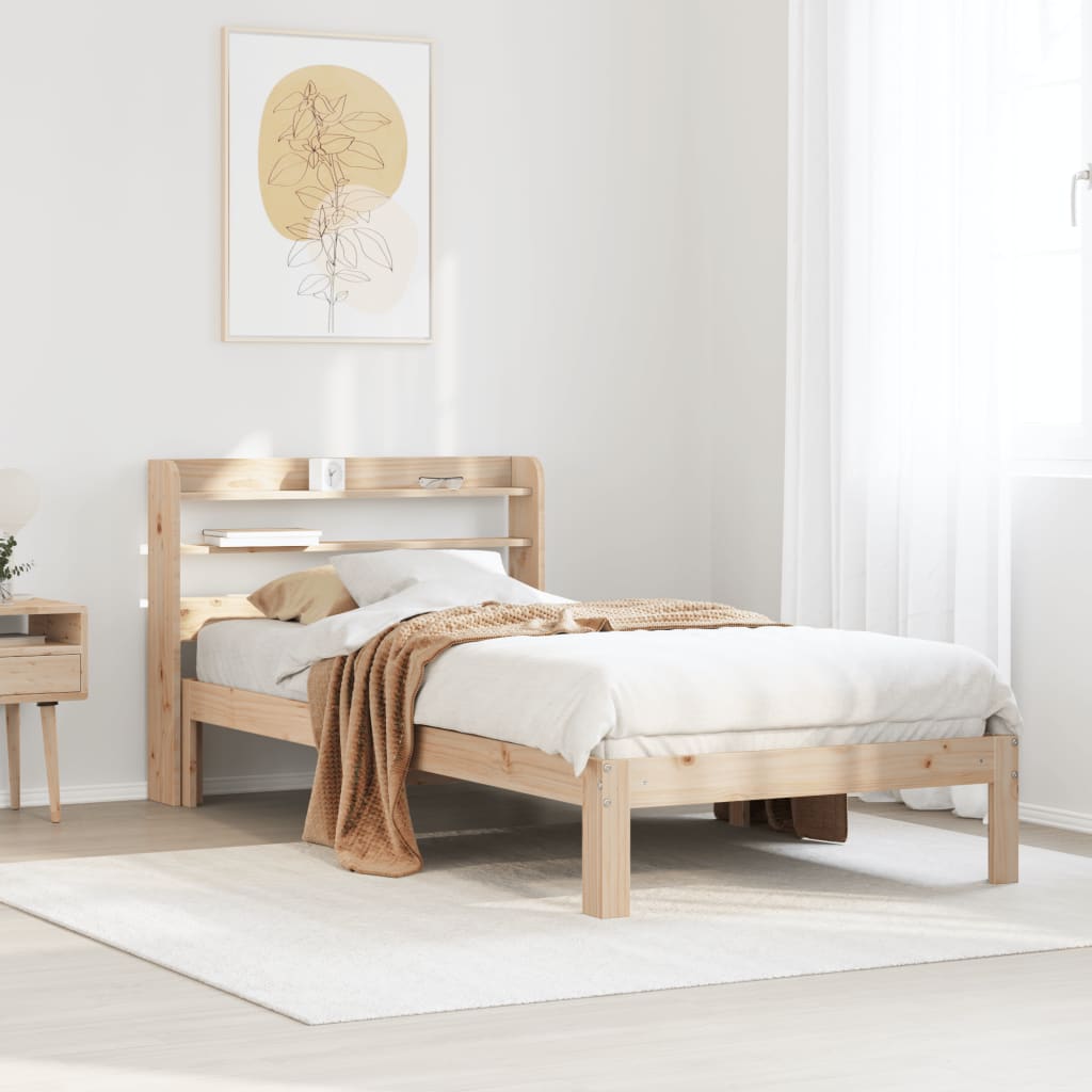 Giroletto con Testiera 75x190 cm in Legno Massello di Pino