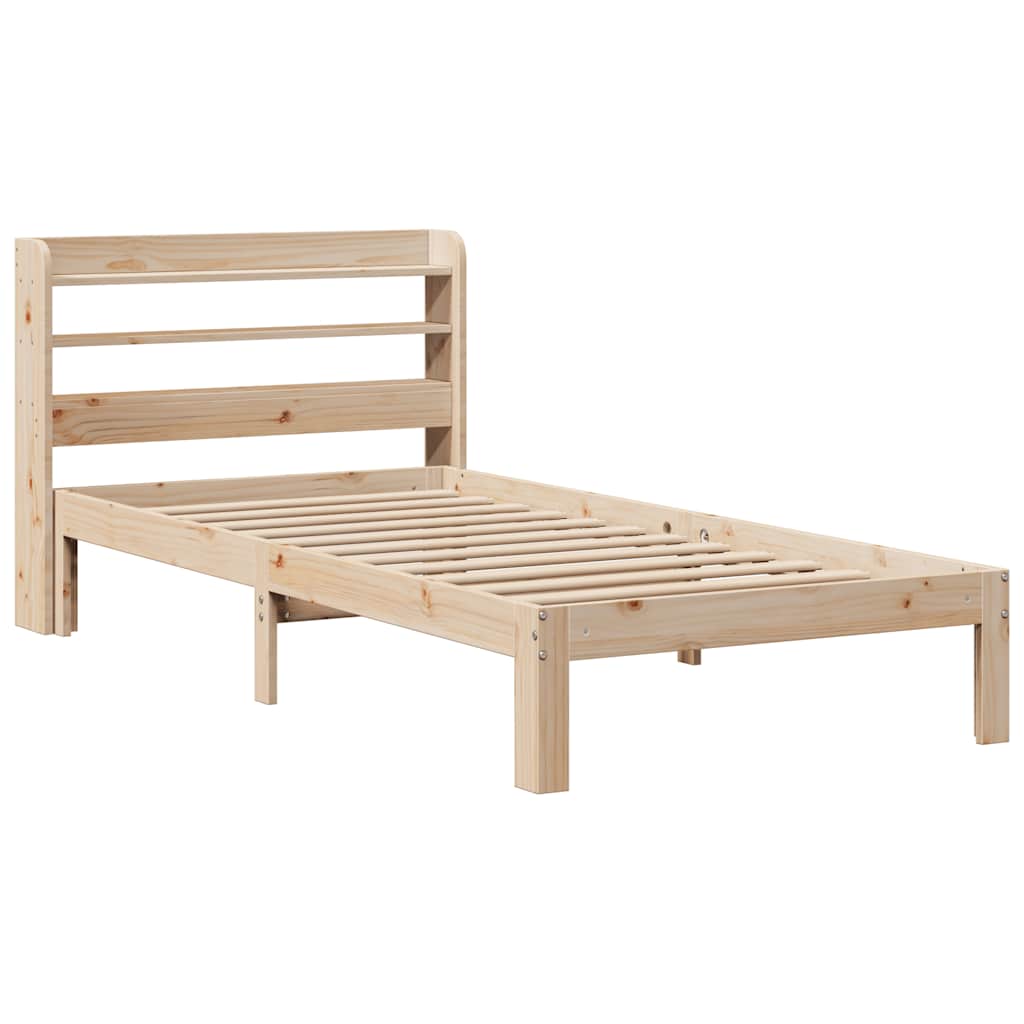 Giroletto con Testiera 90x200 cm in Legno Massello di Pino
