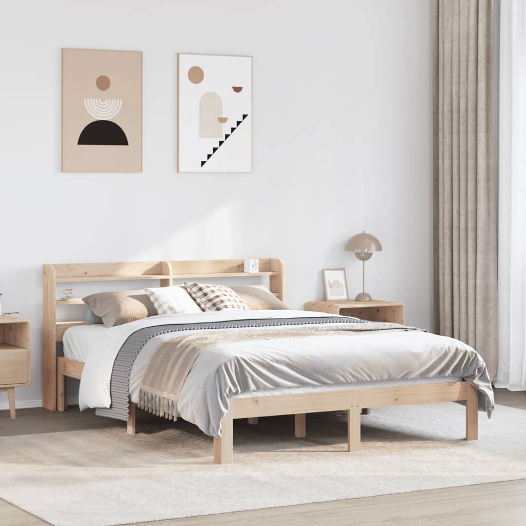 Giroletto con Testiera 140x200 cm in Legno Massello di Pino