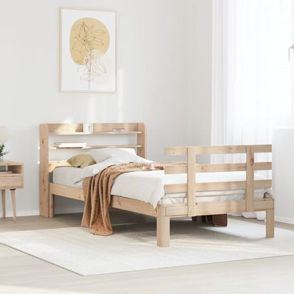 Giroletto con Testiera 75x190 cm in Legno Massello di Pino
