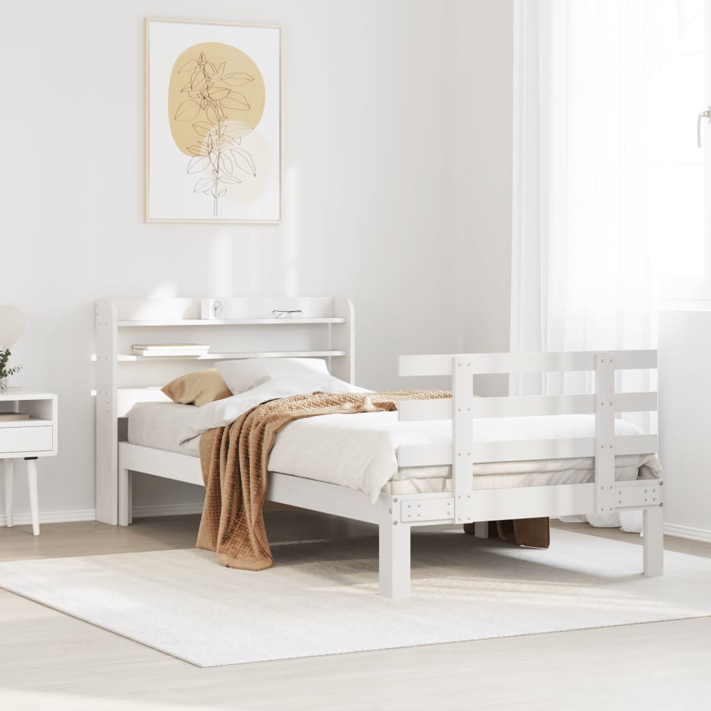 Giroletto con Testiera senza Materasso Bianco 90x190 cm
