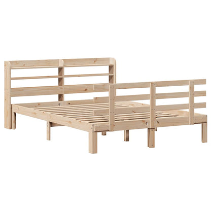 Giroletto con Testiera 140x190 cm in Legno Massello di Pino