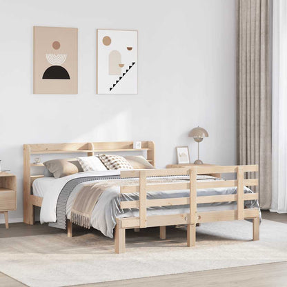 Giroletto con Testiera 140x190 cm in Legno Massello di Pino