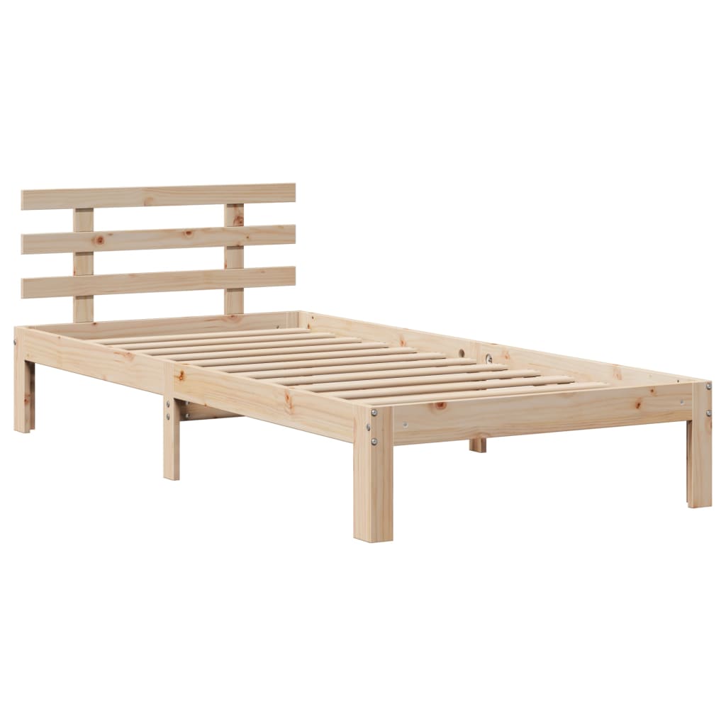 Giroletto con Testiera 100x200 cm Legno Massello di Pino