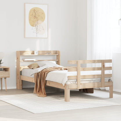 Giroletto con Testiera 100x200 cm Legno Massello di Pino