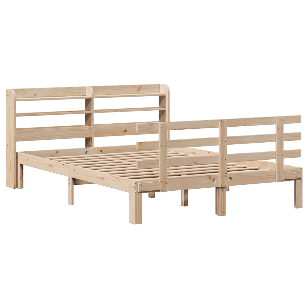 Giroletto con Testiera 140x200 cm in Legno Massello di Pino