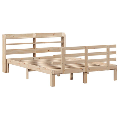 Giroletto con Testiera 140x200 cm in Legno Massello di Pino