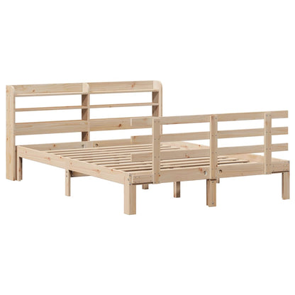 Giroletto con Testiera 150x200 cm in Legno Massello di Pino