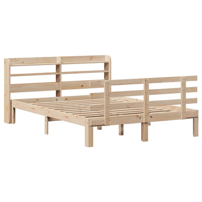 Giroletto con Testiera 160x200 cm in Legno Massello di Pino