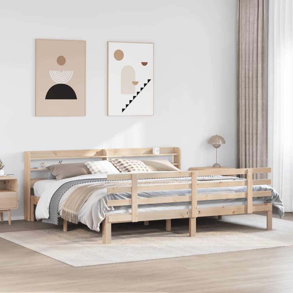 Giroletto con Testiera 180x200 cm Massello Pino