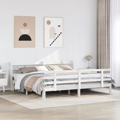 Giroletto con Testiera senza Materasso Bianco 180x200 cm