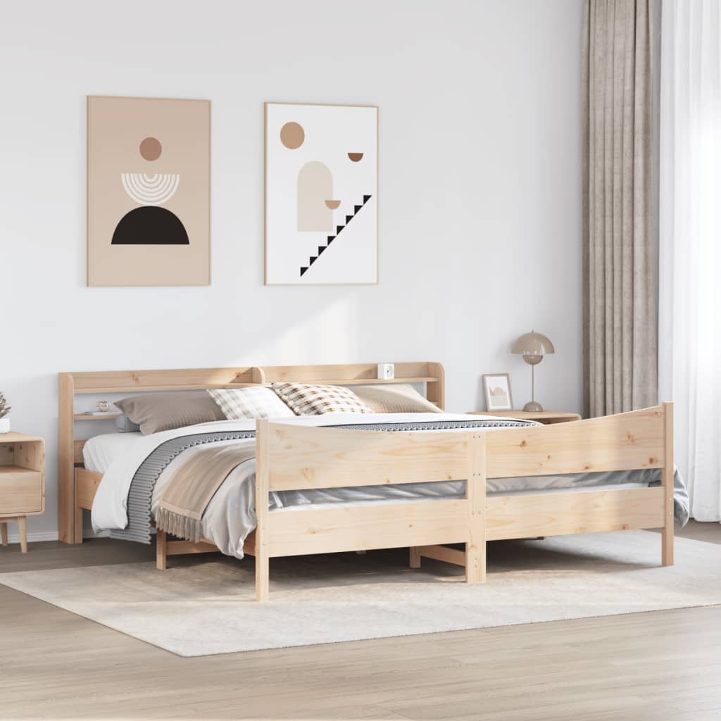 Giroletto con Testiera 180x200 cm Massello Pino