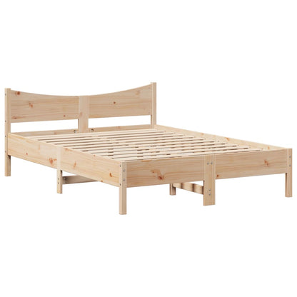 Giroletto con Testiera 150x200 cm in Legno Massello di Pino