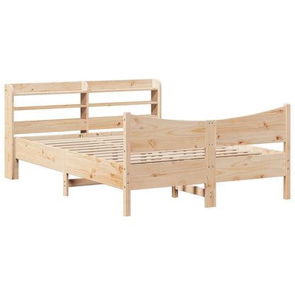 Giroletto con Testiera 135x190 cm in Legno Massello di Pino