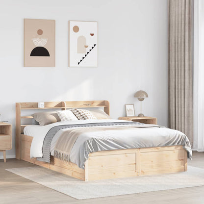 Giroletto con Testiera 140x200 cm in Legno Massello di Pino