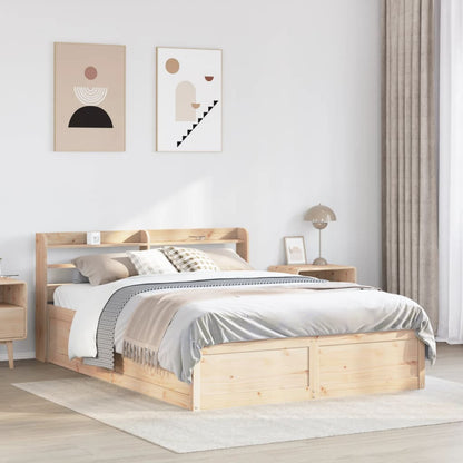 Giroletto con Testiera 135x190 cm in Legno Massello di Pino