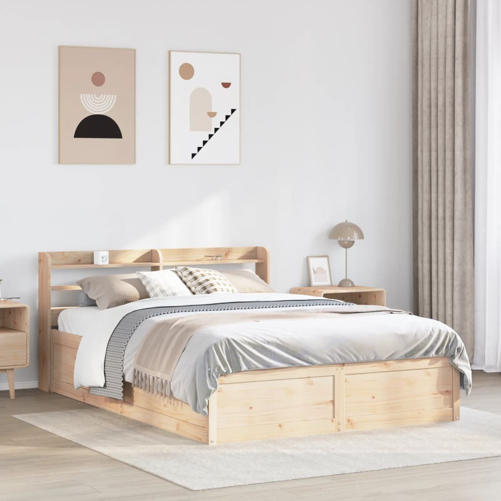Giroletto con Testiera 120x190 cm in Legno Massello di Pino