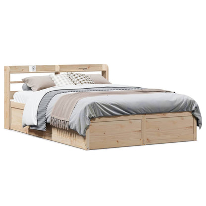 Giroletto con Testiera 120x190 cm in Legno Massello di Pino