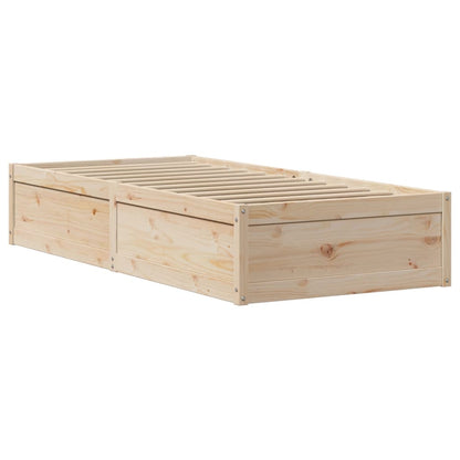 Giroletto con Testiera 90x190 cm in Legno Massello di Pino