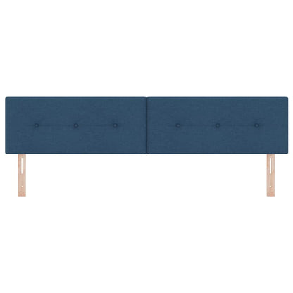 Testiera LED con strisce LED con testiera Blu 200 cm Tessuto