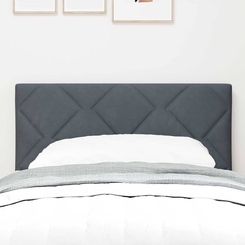 Testiera LED Grigio scuro 80 cm Velluto